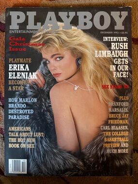 Playboy December 1993 Erika Eleniak Rush Limbaugh Illustrated